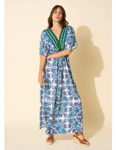 Robe longue imprimée