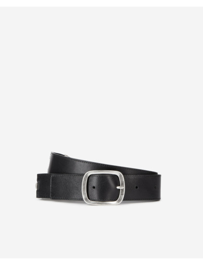 Ceinture En Cuir Noir Avec Pièces Métalliques black