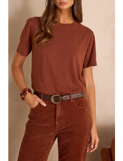 T-shirt col rond unisexe en coton MARCEL(LE)