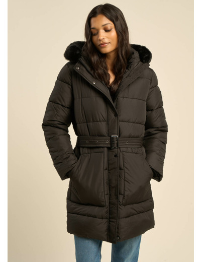 Doudoune longue à capuche