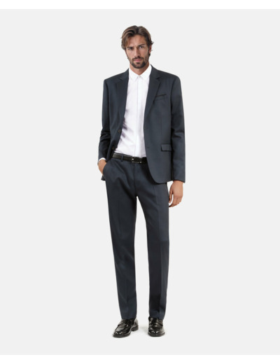 Veste de costume classique droite blue petrol