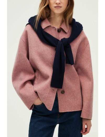 Manteau court en laine double face - SOLITA