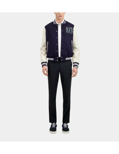 Varsity Jacket With Patch navy