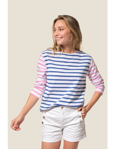 Tee-shirt marinière manches longues bicolore Ballast