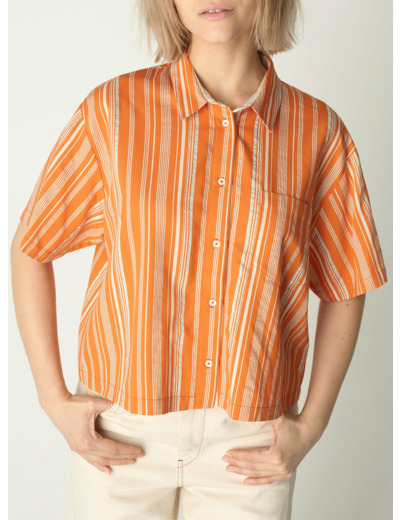 Chemise hilda rayures orangees