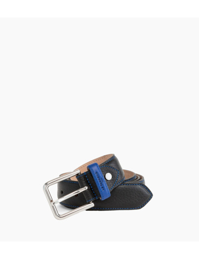 Ceinture homme avec boucle carrée Charles en cuir grainé