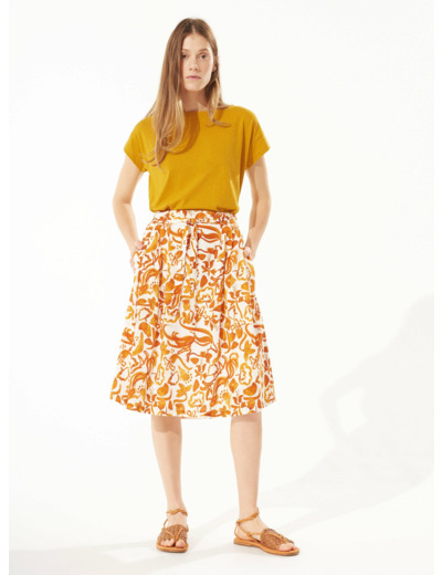 Jupe orange confite