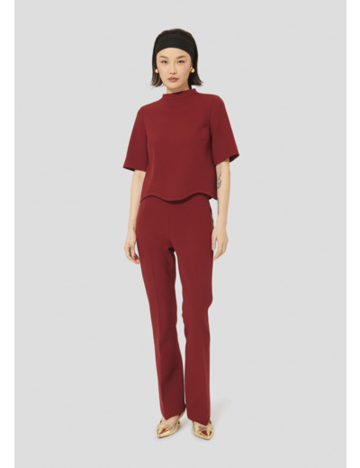 Top Tilda Bordeaux en Polyester