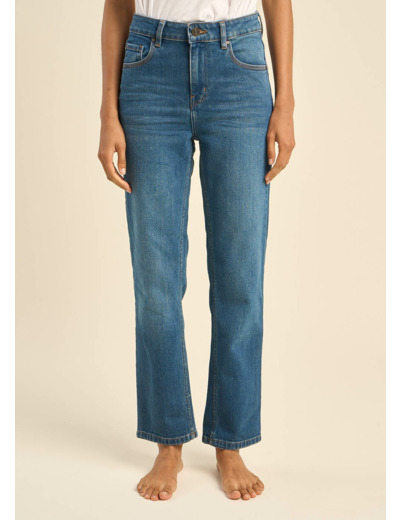 Jean taille haute cinq poches