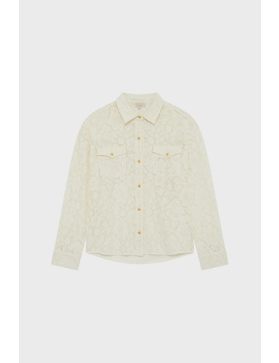 Chemisier en dentelle à boutons dorés - USULA