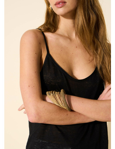 Débardeur en lin à fines bretelles