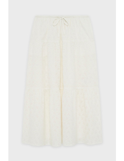 Jupe longue en dentelle et c½urs - VASSIA