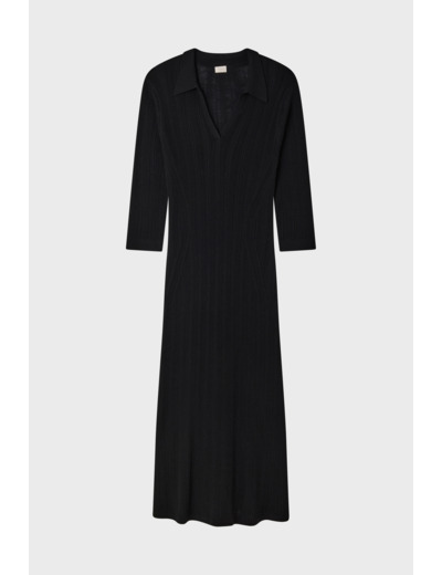 Robe en laine fine à côtes - SYRIELLE