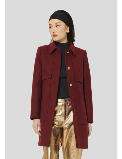 Manteau Marley Bordeaux en Laine