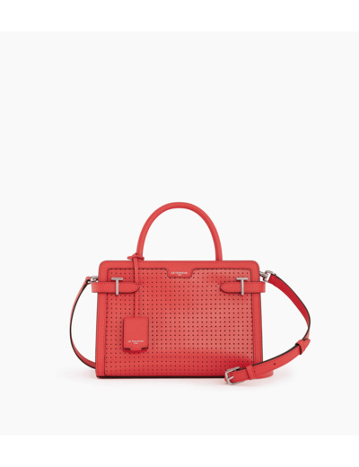 Sac à main moyen modèle Emilie en cuir caviar perforé