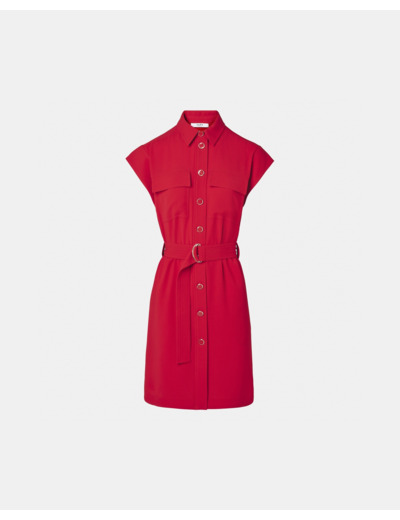 Robe chemise rouge
