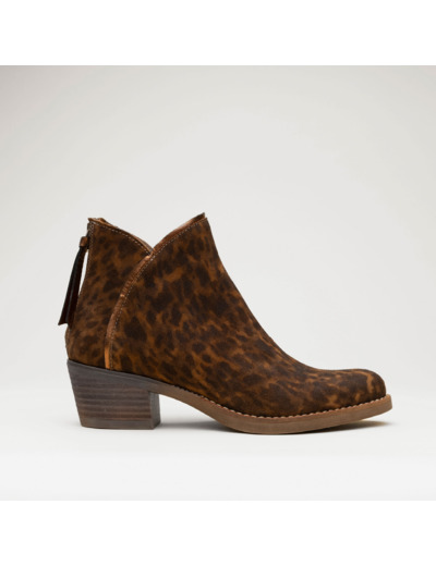 Bottines hiver Femme Angela Leopard