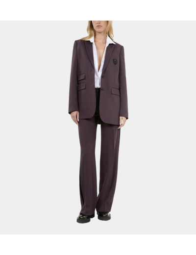 Pantalon Tailleur Large Marron brown