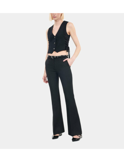 Gilet Avec Laçage Noir black