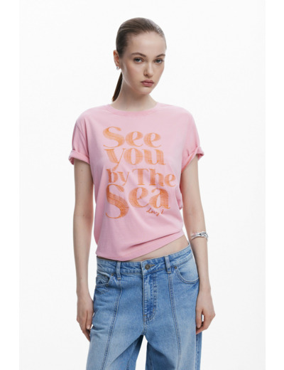 T-Shirt À Manches Courtes En Maille – Femme