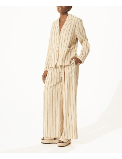 Veste rayure naturelle