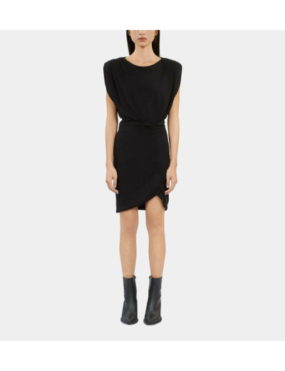 Robe Courte Noire Avec Fronces black