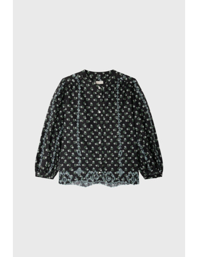 Chemise imprimée brodée en coton - BABI