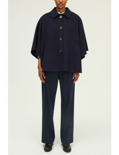 Manteau cape en laine - MAELINE
