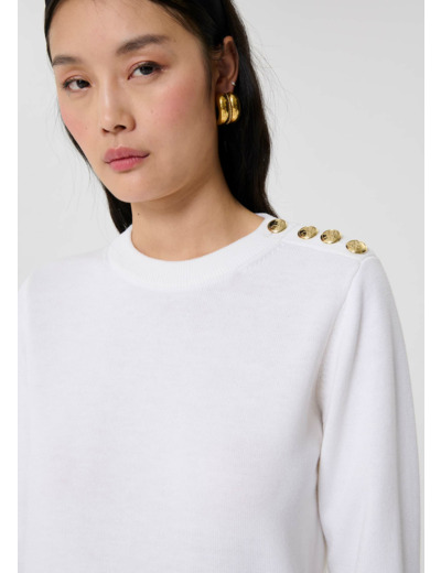 Pull Prunette Ecru en Polyester