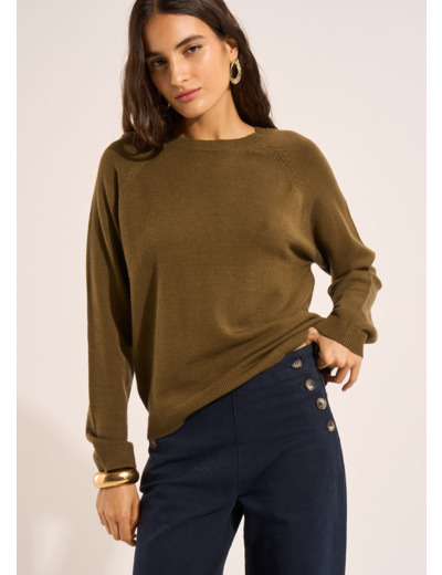 Pull col rond avec manches longues