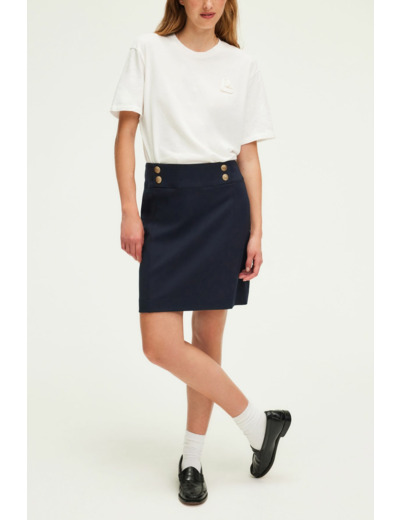 Mini jupe droite à pont - CHRYSLENE