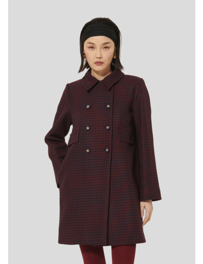 Manteau Marceau Bordeaux en Laine