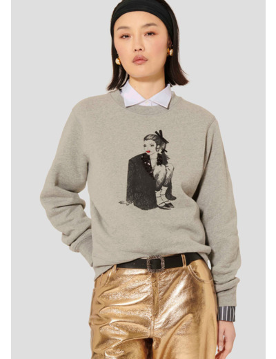 Pull Pauline Gris Chine en Coton