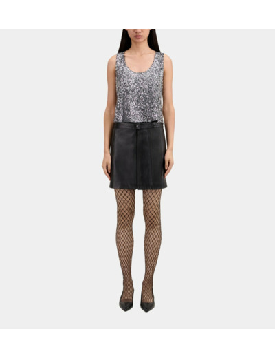 Top Argenté À Sequins silver