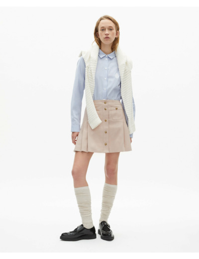 Mini jupe plissee lila