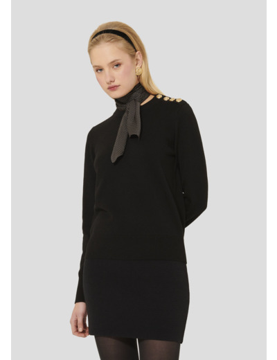 Pull Prunette Noir en Polyester