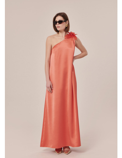 Robe Rekia Corail en Polyester