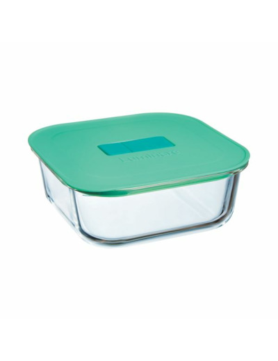 Boite carrée 110cl couvercle turquoise Unique Box