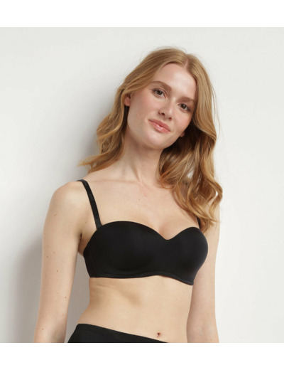 Soutien-gorge bandeau Noir sans armatures pour femme InvisiFree