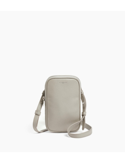 Etui téléphone en cuir grainé