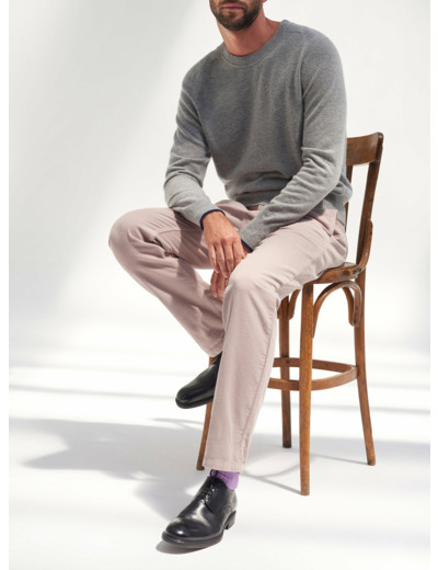 Pantalon chino en velours ardoise