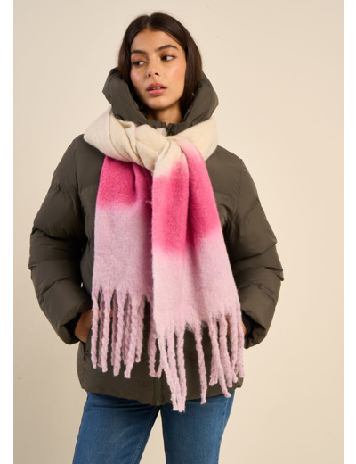 Écharpe à franges deep dye