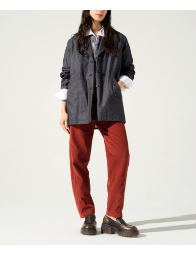 Jean velours rouille