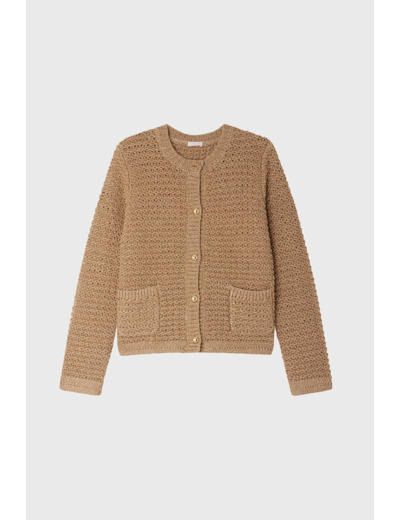 Gilet en maille dorée - JOEY