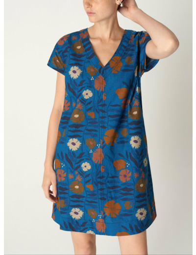 Robe fleur jeans