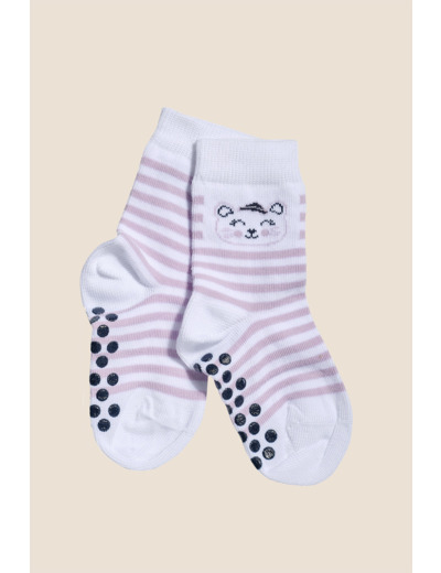 Chaussettes enfant antidérapantes chat