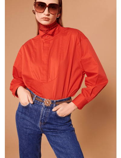 Chemise Carmela Vermillon en Coton