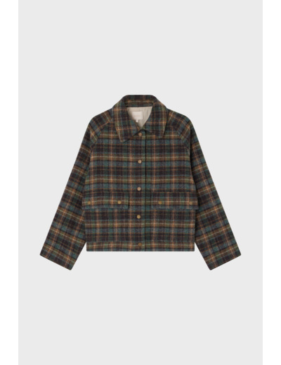 Blouson à carreaux en laine - MARELLE
