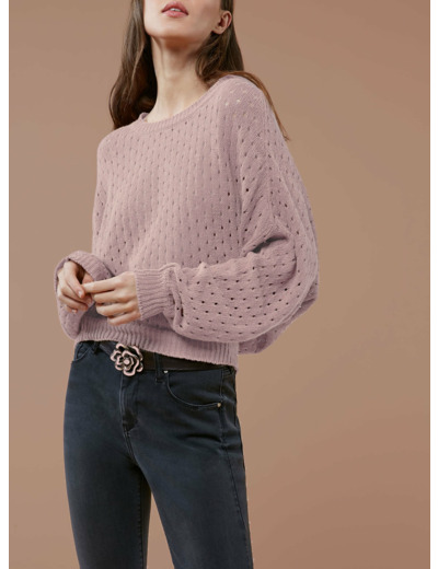 Pull rose poudre