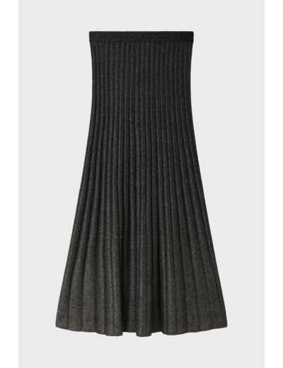 Jupe midi à côtes et lurex - CLAIRETTE